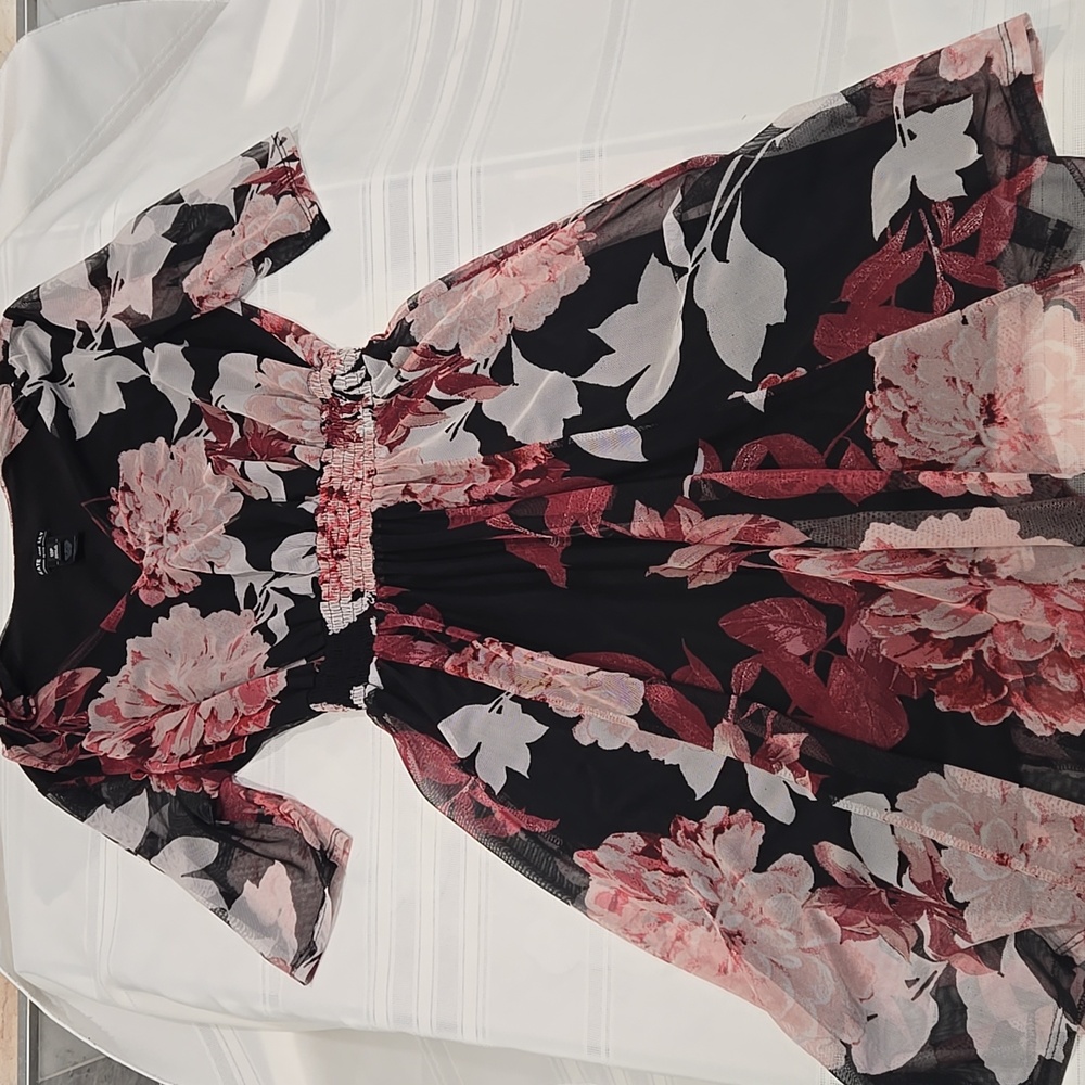 Floral Mesh Dress